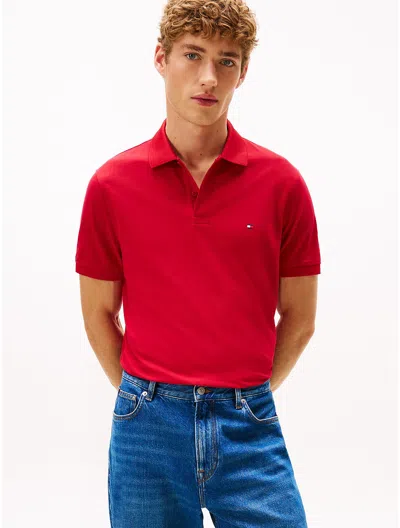 Tommy Hilfiger Regular Fit Pique Tech Polo In Red