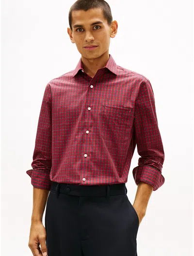 TOMMY HILFIGER REGULAR FIT PLAID THFLEX DRESS SHIRT