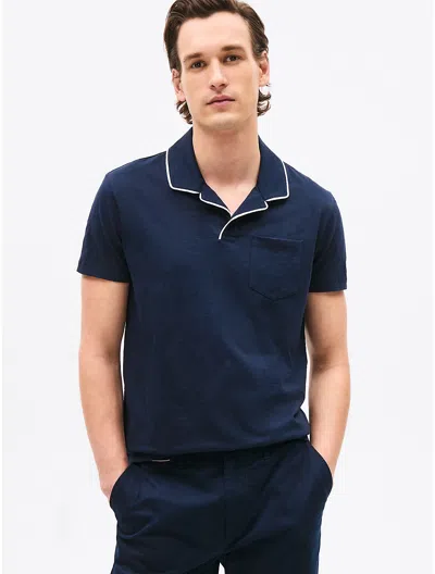 Tommy Hilfiger Regular Fit Pocket Polo In Navy