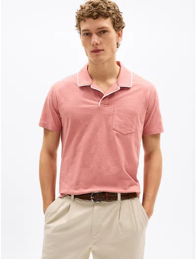 Tommy Hilfiger Regular Fit Pocket Polo In Teaberry Blossom