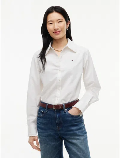Tommy Hilfiger Regular Fit Ruffle In White