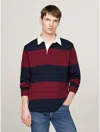 Tommy Hilfiger Royal Buffalo Bills Connor Oversized Rugby Long Sleeve Polo In Deep Rouge/navy