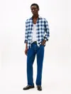 Tommy Hilfiger Regular Fit Shadow Check Brushed Shirt In Blue