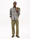 Tommy Hilfiger Regular Fit Shadow Check Brushed Shirt In Green