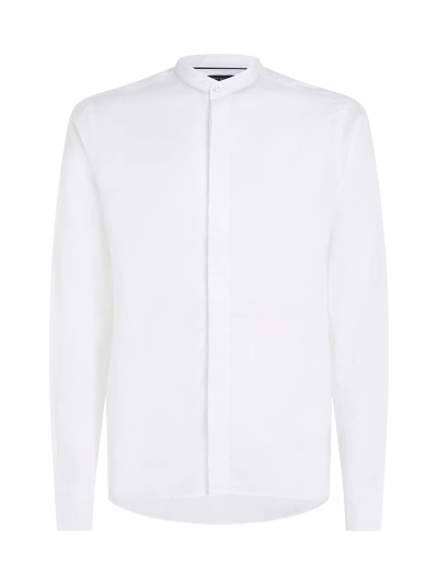 Tommy Hilfiger Regular Fit Shirt In Dobby Fabric In Optic White