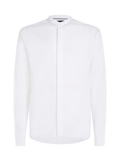 Tommy Hilfiger Regular Fit Shirt In Dobby Fabric In Beige