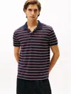 Tommy Hilfiger Regular Fit Smooth Cotton Interlock Polo In Blue