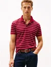 Tommy Hilfiger Regular Fit Smooth Cotton Interlock Polo In Red