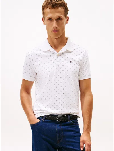 Tommy Hilfiger Regular Fit Smooth Cotton Interlock Polo In White