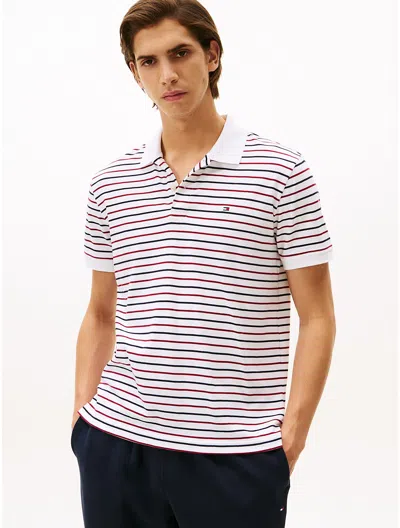 Tommy Hilfiger Regular Fit Smooth Cotton Interlock Polo In White