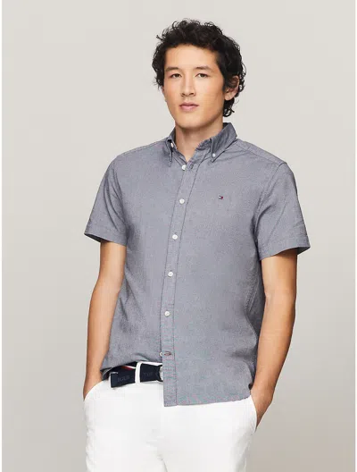 Tommy Hilfiger Regular Fit Stretch Oxford Shirt In Navy