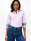 Tommy Hilfiger Regular Fit Stretch Oxford Shirt In Pink