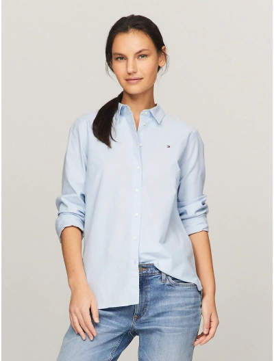 Tommy Hilfiger Regular Fit Stretch Oxford Shirt In Skyway