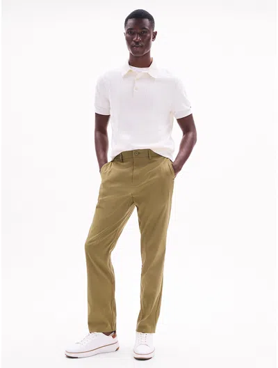 Tommy Hilfiger Regular Fit Stretch Pant In Uniform Olive