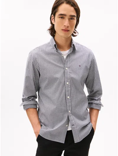 Tommy Hilfiger Regular Fit Stretch Poplin Shirt In Navy