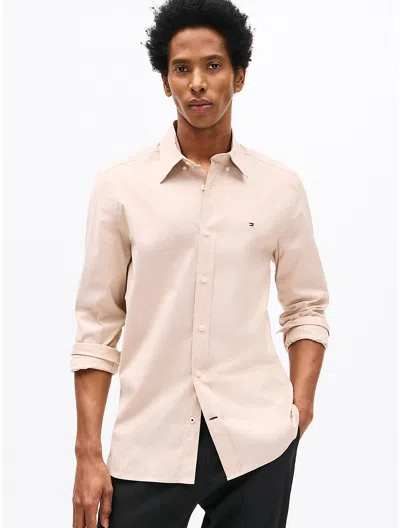 Tommy Hilfiger Regular Fit Stretch Poplin Shirt In Trench
