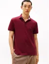 Tommy Hilfiger Regular Fit Stretch Tommy Polo In Burgundy