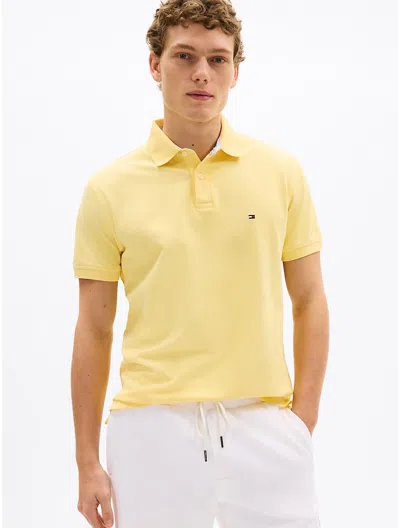 Tommy Hilfiger Regular Fit Stretch Tommy Polo In Citronella