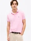 Tommy Hilfiger Regular Fit Stretch Tommy Polo In Classic Pink
