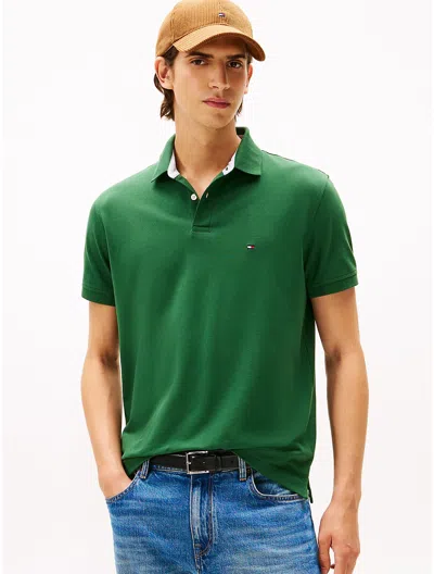 Tommy Hilfiger Regular Fit Stretch Tommy Polo In Green