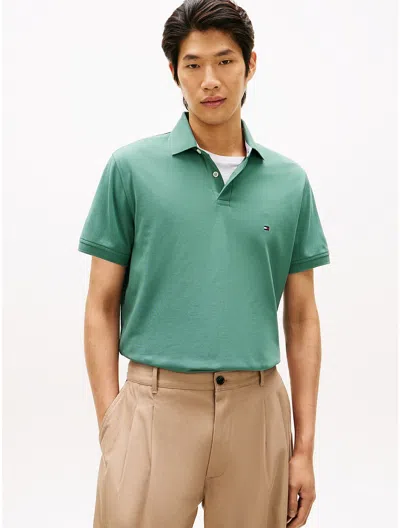 Tommy Hilfiger Regular Fit Stretch Tommy Polo In Green