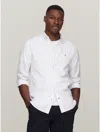 Tommy Hilfiger Regular Fit Stripe Poplin Shirt In Optic White/light Blue
