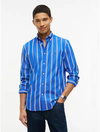 Tommy Hilfiger Regular Fit Striped Shirt In Blue