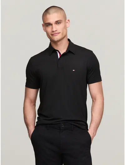 Tommy Hilfiger Regular Fit Tech Polo In Black