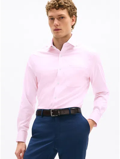 Tommy Hilfiger Regular Fit Thflex Dress Shirt In Classic Pink