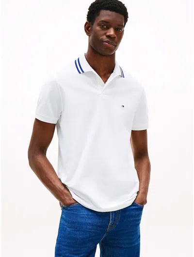 Tommy Hilfiger Regular Fit Tipped Performance Polo In White