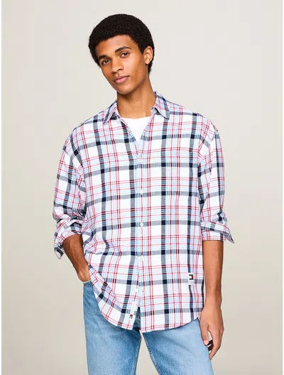Tommy Hilfiger Regular Fit Tj Peached Check Shirt In White Check