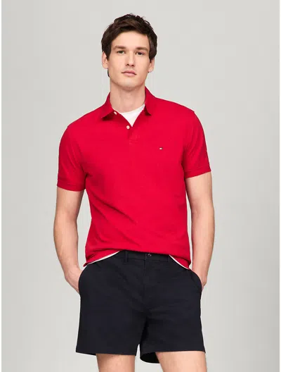 Tommy Hilfiger Regular Fit Tommy Polo In Primary Red