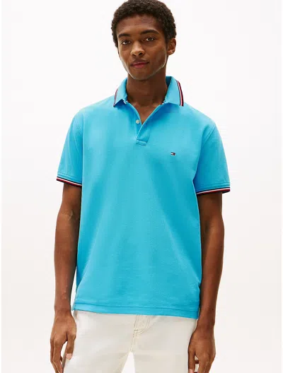 Tommy Hilfiger Regular Fit Tommy Wicking Polo In Blue