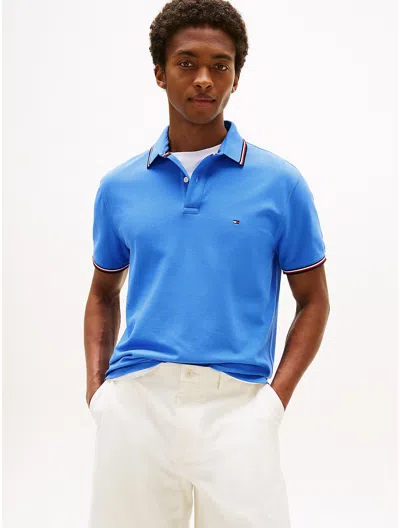 Tommy Hilfiger Regular Fit Tommy Wicking Polo In Blue