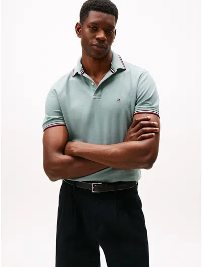 Tommy Hilfiger Regular Fit Tommy Wicking Polo In Blue