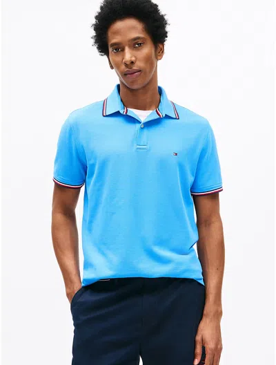 Tommy Hilfiger Regular Fit Tommy Wicking Polo In Blue