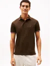 Tommy Hilfiger Regular Fit Tommy Wicking Polo In Brown