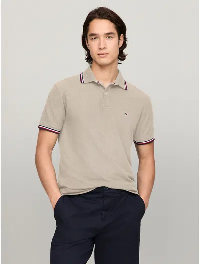 Tommy Hilfiger Regular Fit Tommy Wicking Polo In Classic Beige