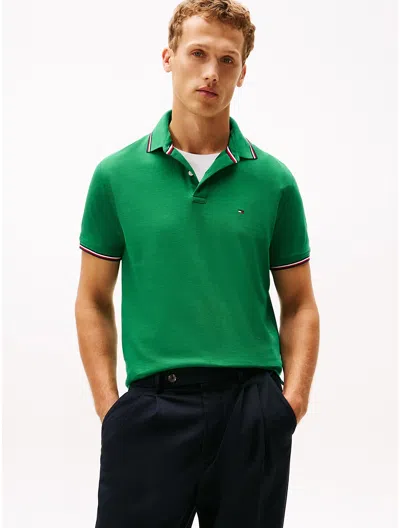 Tommy Hilfiger Regular Fit Tommy Wicking Polo In Green