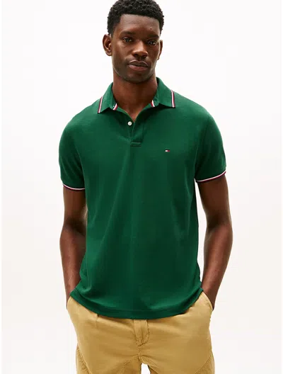 Tommy Hilfiger Regular Fit Tommy Wicking Polo In Green
