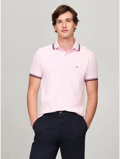 Tommy Hilfiger Regular Fit Tommy Wicking Polo In Simple Pink