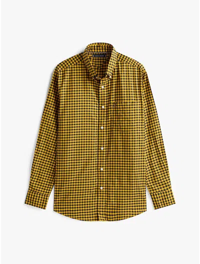 Tommy Hilfiger Regular Fit Twill Check Shirt In Gold