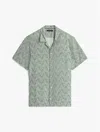 Tommy Hilfiger Regular Fit Wave Print Camp Shirt In Green