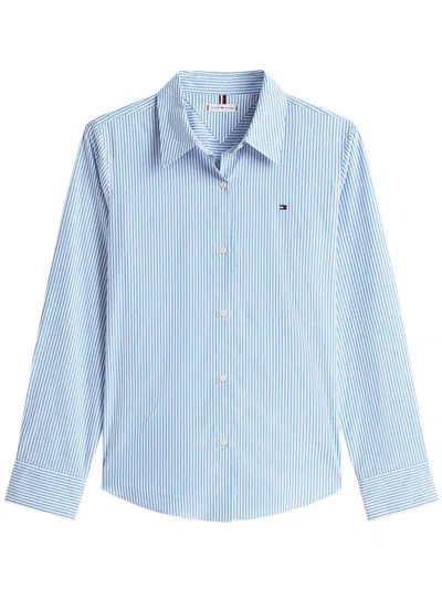 Tommy Hilfiger Regular Poplin Shirt In Blue