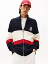 Tommy Hilfiger Relaxed Colorblock Zip Cardigan In Multi