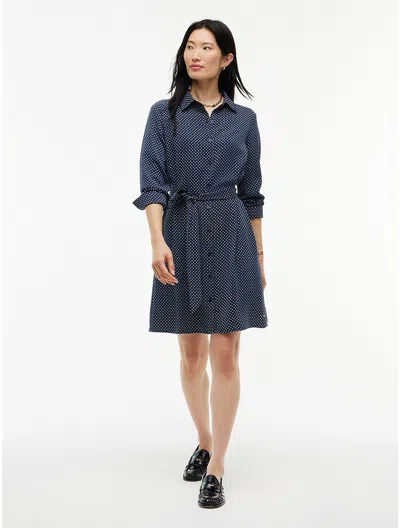 Tommy Hilfiger Relaxed Fit Allover Dot Crepe Shirtdress In Multi
