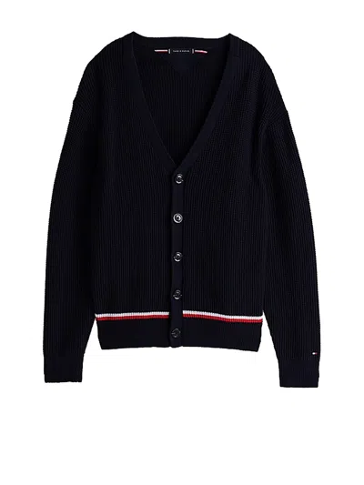 TOMMY HILFIGER TOMMY HILFIGER RELAXED FIT CARDIGAN WITH V-NECKLINE