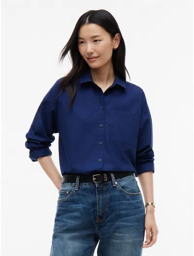 Tommy Hilfiger Relaxed Fit Cotton Shirt In Blue