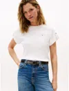Tommy Hilfiger Relaxed Fit Cuff Sleeve T In White
