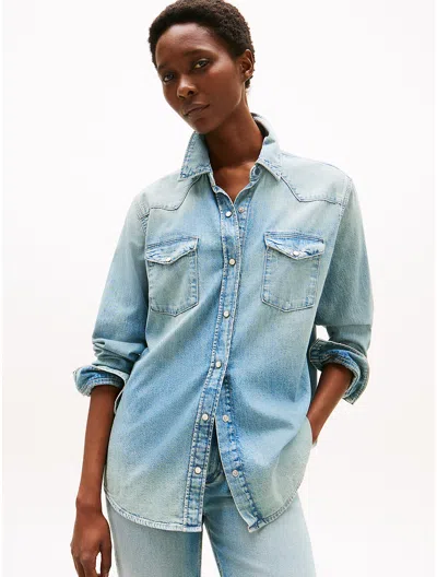 Tommy Hilfiger Relaxed Fit Denim Shirt In Blue